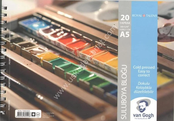Van Gogh Suluboya Bloğu 300gr 20 Yaprak A5 ürün görseli 1