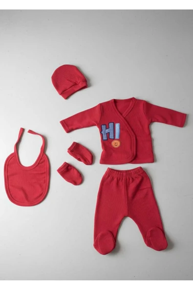 Kidzes %100 PAMUKLU ÇITÇITLI 5 PARÇA HASTANE ÇIKIŞI YENİDOĞAN (KUTULU) ürün görseli 1