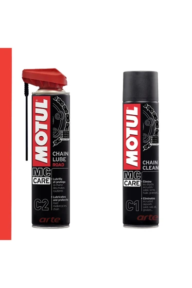 Motul C1-c2 Motosiklet Zincir Yağlama Ve Temizleme Seti ürün görseli 1