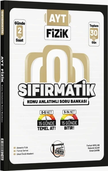 AYT Fizik Sıfırmatik Konu Anlatımlı Soru Bankası Ders Platosu ürün görseli 1