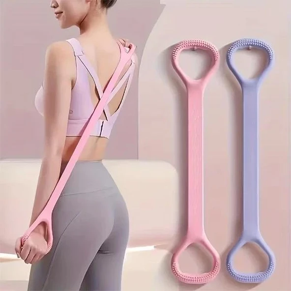3B Trend Egzersiz Esnetme Direnç Lastiği Pilates Yoga Fitness İçin Silikon Direnç Bandı 1 Adet ürün görseli 1