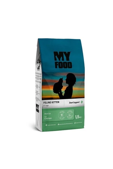 My Food Tavuklu Yavru Kedi Maması Start Support 1,5 Kg ürün görseli 1