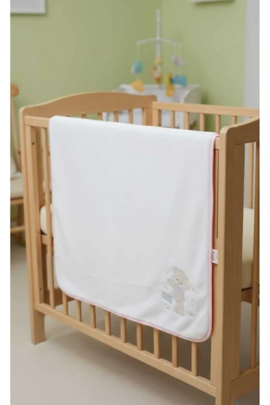 Kidzes Ayıcık Figürlü Wellsoft Çift Taraflı Bebek Battaniyesi ürün görseli 1