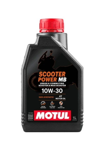 Motul Scooter Power 10W-30 MB 4T 1 lt Motosiklet Yağı - 2025 ürün görseli 1