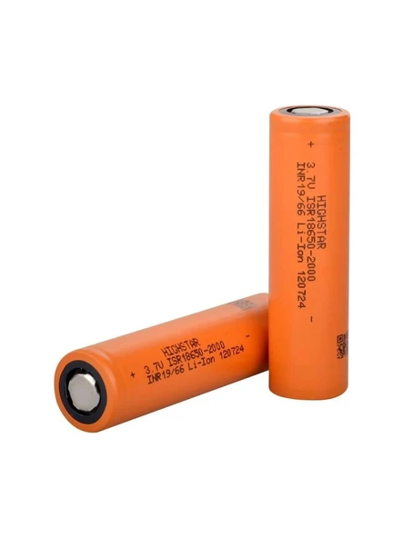 Yenilenmiş Highstar ISR18650-2000 Li-Ion Pil 2000 mAh 3.7V 30A 18650 Pil ürün görseli 1
