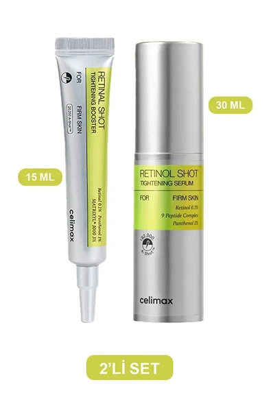 Celimax Retinal Shot Tightening Booster 15 ml ve Tightening Serum 30 ml 2'li Set ürün görseli 1