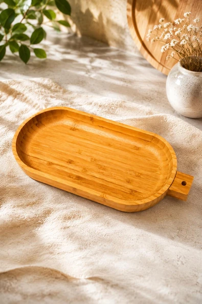 Bambu Servis ve Sunum Tepsisi 32 cm – Şık Sofra Düzenleyici ürün görseli 1