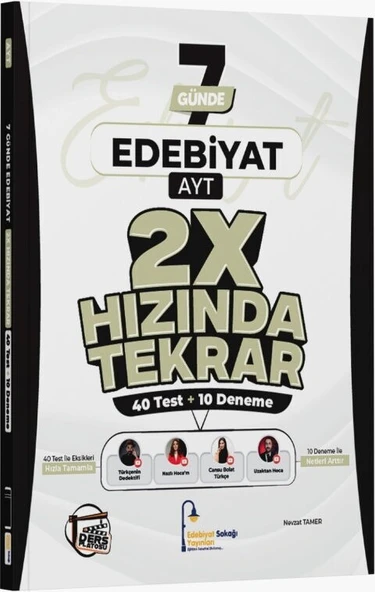 AYT Edebiyat Ders Platosu 7 Günde 2X Hızında Tekrar Deneme Edebiyat Sokağı ürün görseli 1