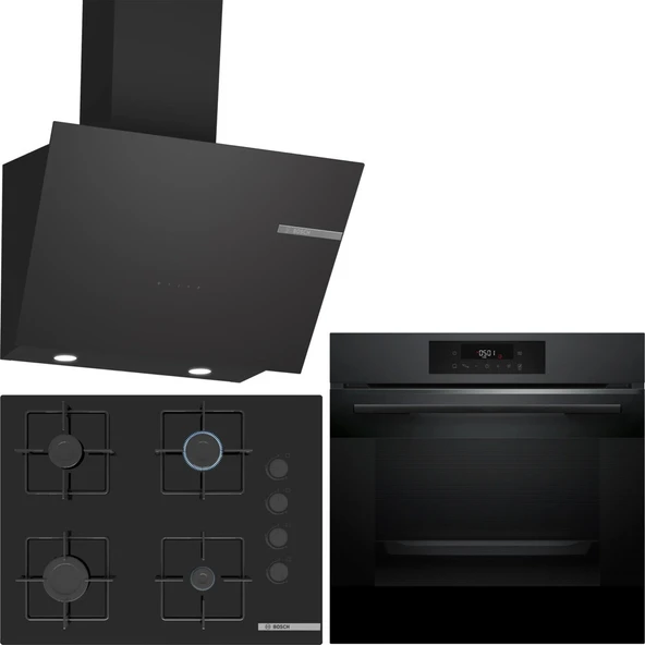 Bosch Siyah Ankastre Set HJG852YT0T-POP7C6P30O-DWK66PJ60T ürün görseli 1