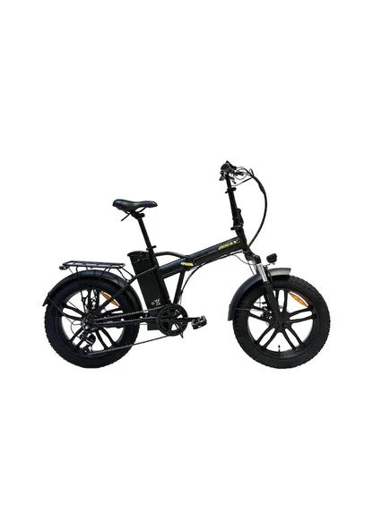 Bisan E-Folding F3 20 Jant 7 Vites 43 Cm Mat Siyah Sarı Elektrikli Katlanır Bisiklet ürün görseli 1