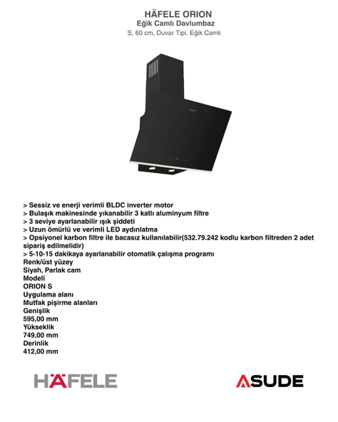 Hafele Orion Ankastre Set - Resim 5