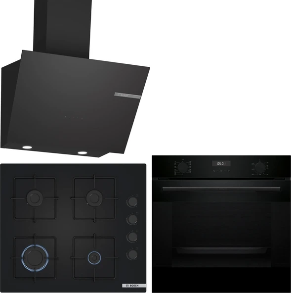 Bosch Siyah Ankastre Set HUA717BA0T-POP6C6P30O-DWK66PJ60T ürün görseli 1