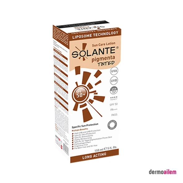 Solante Pigmenta Tinted Güneş Koruyucu Losyon Spf 50 Faktör 150 ml ürün görseli 1