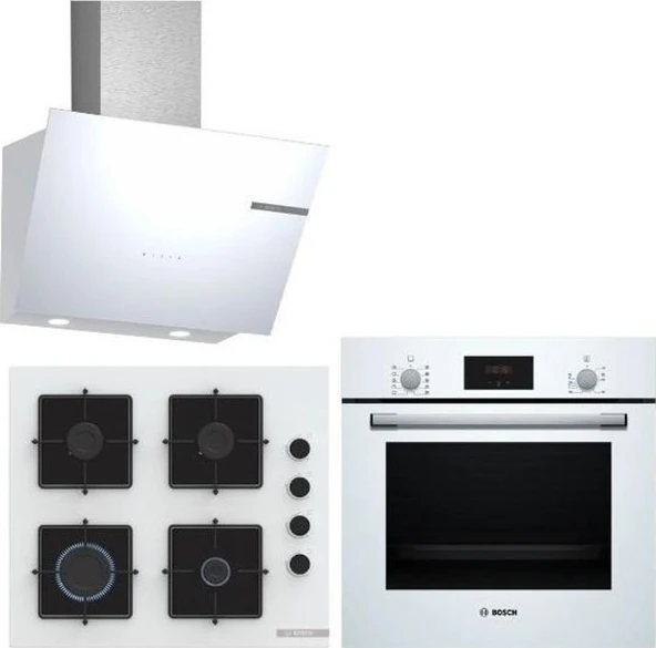 Bosch Beyaz 3 Lü Ankastre Set( HBF512BW1T - POP6C2P30O - DWK66PJ20T ) ürün görseli 1