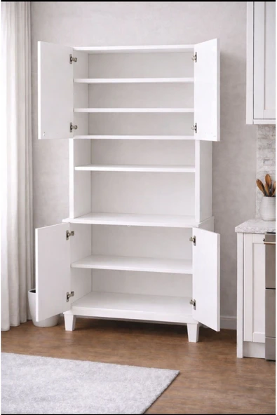 LALE 207 CM ÇOK AMAÇLI DOLAP BEYAZ - Resim 4