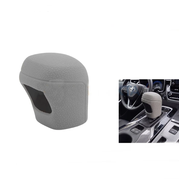 Toyota Uyumlu Silikonlu Otomatik Vites Topuzu Koruyucu Kılıfı Gri ürün görseli 1