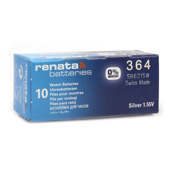 Renata 364 Sr621sw 1.55v Alkalin Saat Pili 10 Adet ürün görseli 1