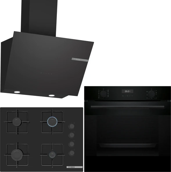 Bosch Siyah Ankastre Set HUA717BA0T-POP7C6P30O-DWK66PJ60T ürün görseli 1