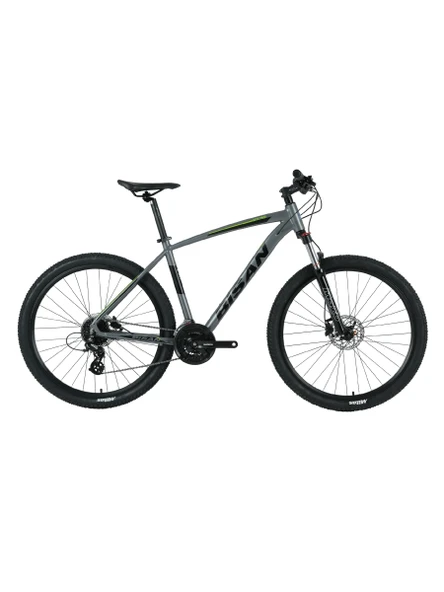 Bisan MTX 7300 27.5 Jant 24 Vites HD Metalik Gri Yeşil Dağ Bisikleti 43 Kadro ürün görseli 1
