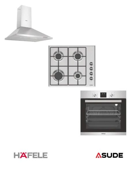Hafele Set 3 Ankastre Fırın Ocak Davlumbaz Seti ürün görseli 1