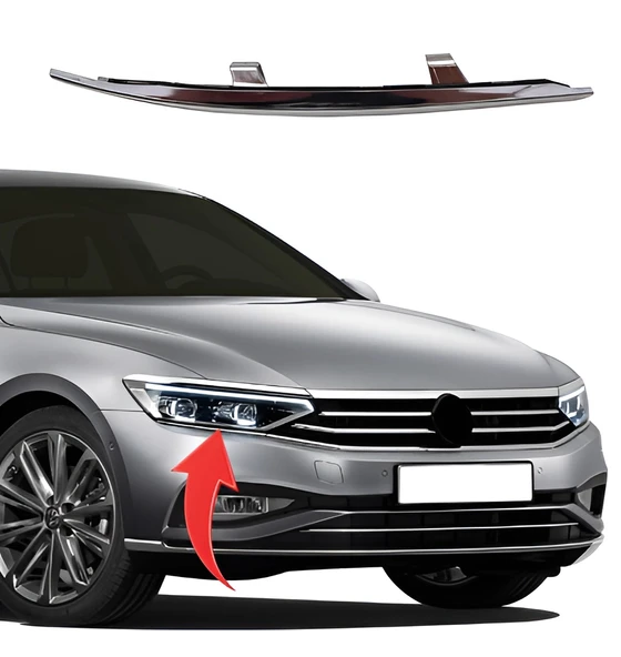 Vw Passat B8.5 2019 Sonrası Far Alt Nikelajı Sağ 3G0941120E ürün görseli 1