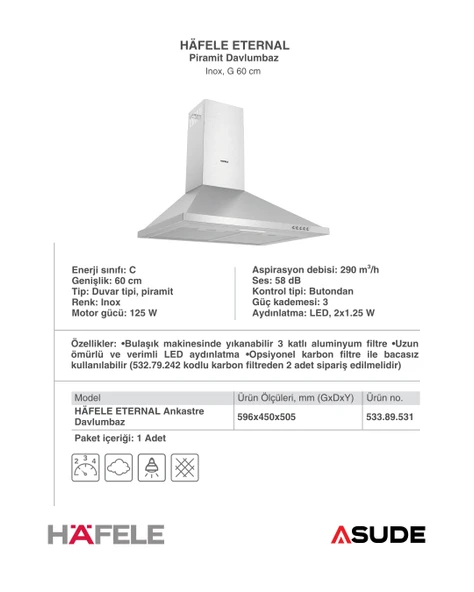 Hafele Eternal Ankastre Set - Resim 4