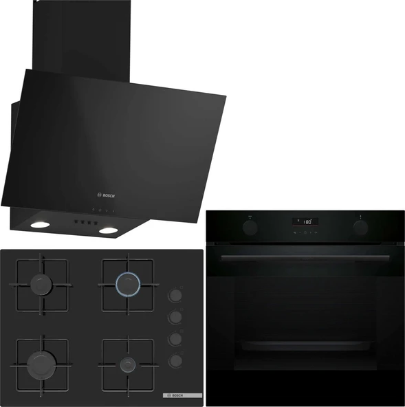 Bosch Siyah Ankastre Set HUA736EA0T-POP7C6P30O-DWK63PJ60T ürün görseli 1