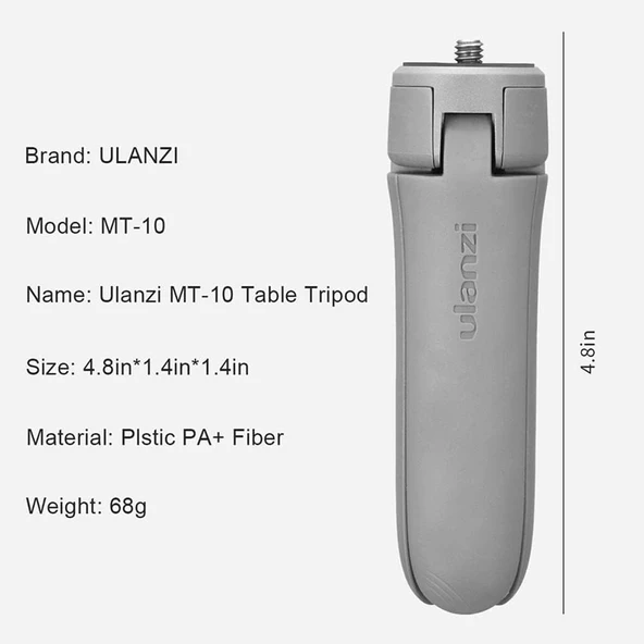 Ulanzi MT-10 Osmo Mobile 2 3 Masaüstü Tripod Grip - Resim 4