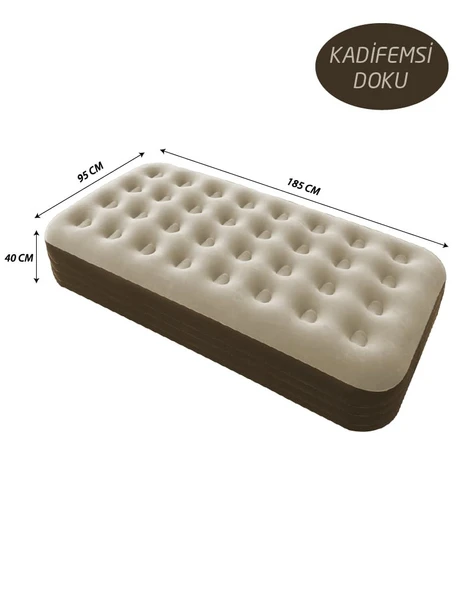 NURGAZ TEK KİŞİLİK YÜKSEK ŞİŞME YATAK ürün görseli 1