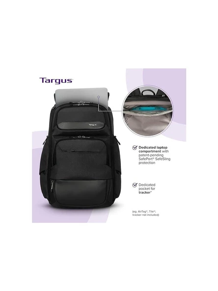 Targus HeritageLuxe 15-16" BackPack - Black - TARTBB656GL - Resim 7