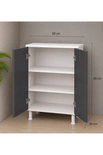 GONCA 85 CM ÇOK AMAÇLI DOLAP ANTRASİT - Resim 3