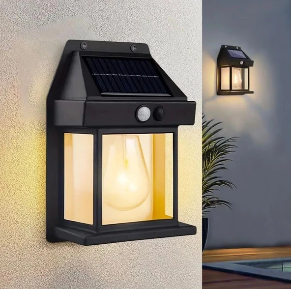 Güneş Enerjili Solar Duvar Lambası Rustik Ampul-gün Işığı Mz-800 ürün görseli 1