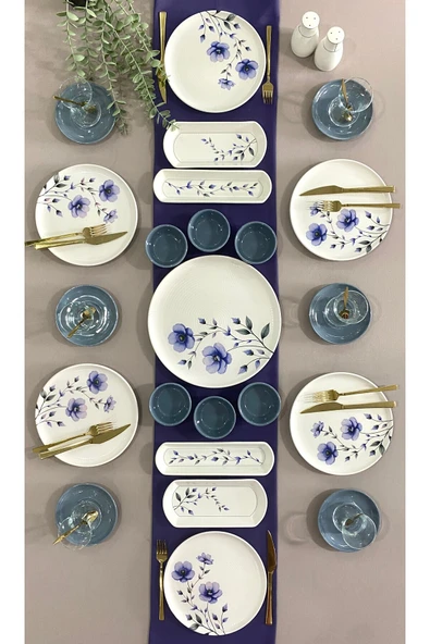 Hooly Home Purple Violet 6 Kişilik 23 Parça Kahvaltı Takımı Mor ürün görseli 1