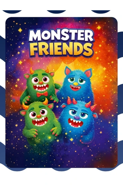 Cavint Store MONSTER FRIENDS KAREKTER FİGÜR OYUNCAK FOIL ART MANYETİK OYUN SETİ 42' PARCA ürün görseli 1