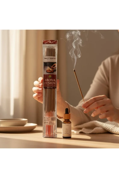 Darshan PALO SANTO AROMALI 50 CM 10 ADET TÜTSÜ VE 1 ADET ESANS ( PALO SANTO ) ürün görseli 1