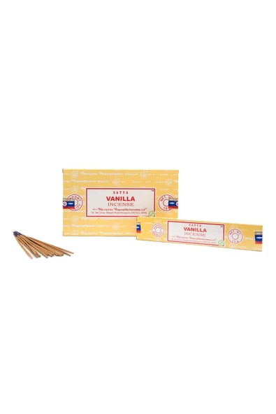 SATYA TÜTSÜ Vanillia Masala Çubuk Tütsü Bitkisel materyallerden elde edilen vegan bir tütsüdür. ürün görseli 1