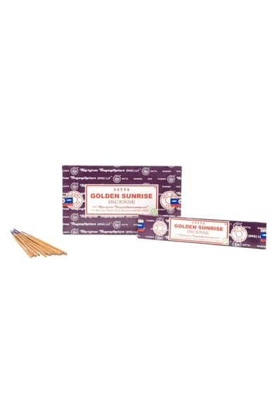 SATYA TÜTSÜ Golden Sunrise Masala Çubuk Tütsü Doğal ve bitkisel yapılara sahip el yapımı tütsülerdir. ürün görseli 1