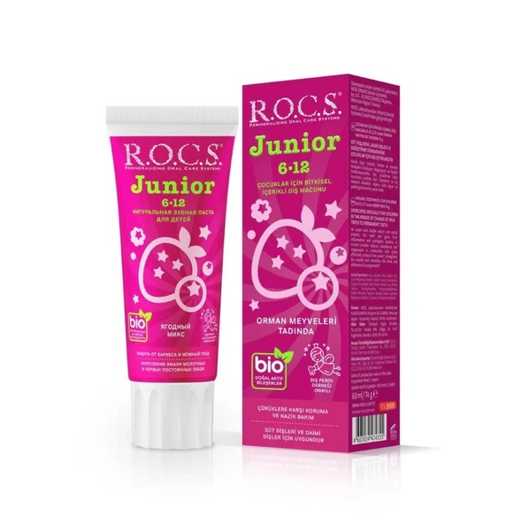 Rocs Junior 6-12 Yaş Diş Macunu Orman Meyveleri Tadında 60 ml ürün görseli 1