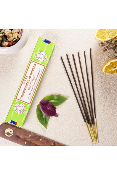 SATYA TÜTSÜ Traditional Ayurveda Masala Çubuk Tütsü Bitkisel maddeler kullanılarak üretildiği için doğal yapıdadır. ürün görseli 1
