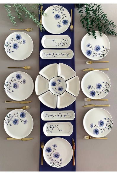 Hooly Home Purple Violet 8 Kişilik 19 Parça Kahvaltı Takımı Mor ürün görseli 1