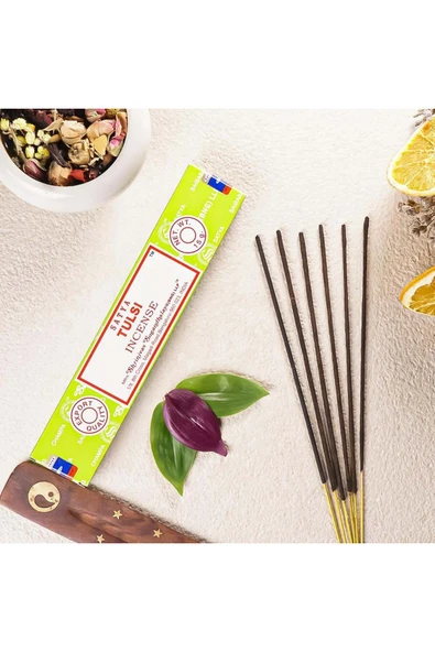 SATYA TÜTSÜ Tulsi Masala Çubuk Tütsü Bitkisel maddeler kullanılarak üretildiği için doğal yapıdadır. ürün görseli 1