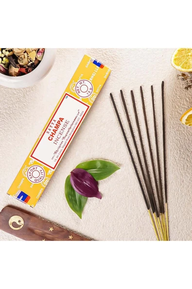SATYA TÜTSÜ Champa Masala Çubuk Tütsü Bitkisel maddeler kullanılarak üretildiği için doğal yapıdadır. ürün görseli 1