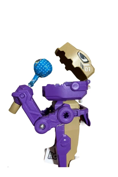 JOY TOP dino robot şeker eğlenceli lolipop 1 adet ürün görseli 1