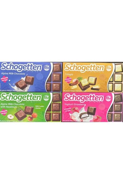 Schogetten Alman Çikolatası 4 Çeşit 100 Gr ürün görseli 1