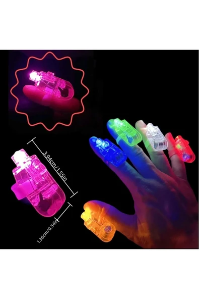 fresh in city Parmak Led 2'li Yılbaşı Parti Malzemeleri Parmak El Feneri Eğitici Oyuncak Pop Tube ürün görseli 1