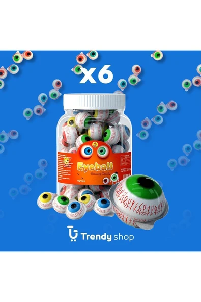Eyeball Troli Göz - Pop Eye 6"lı Dökme Helal Sertifikalı 6 Adet ürün görseli 1