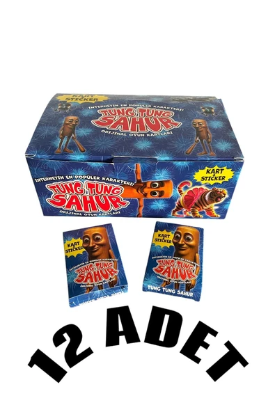 MyClean Thung Thung Sahur Oyun Kartları Sticker Neşeli Eğlenceli Karakterler 12 Mini Kutu ürün görseli 1
