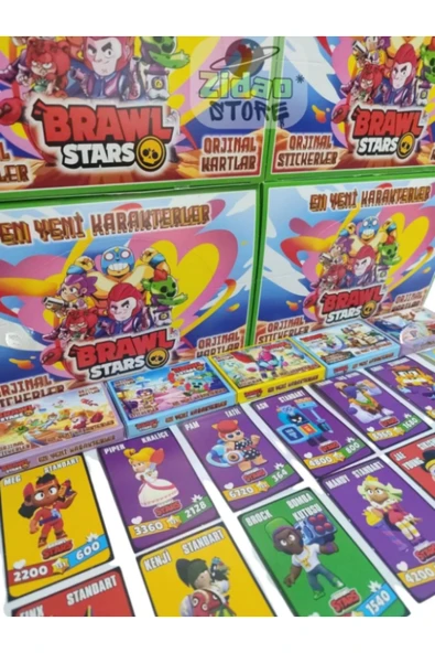 Toys Brawl Stars 48 Mini Kutulu Oyun Kartları Toplam 288 Kart Ve 48 Stickers ürün görseli 1