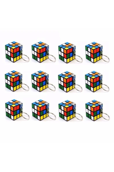 Toys Zeka Küpü Mini Anahtarlık , Zeka Küpü (sabır Küpü) 3x3 Cm - 1 2 Adet Tam Paket ürün görseli 1