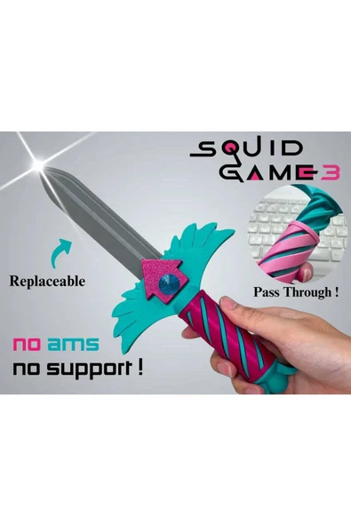 NozzleCraft Squid Game 3 Bıçak Figürü Knife - Resim 4